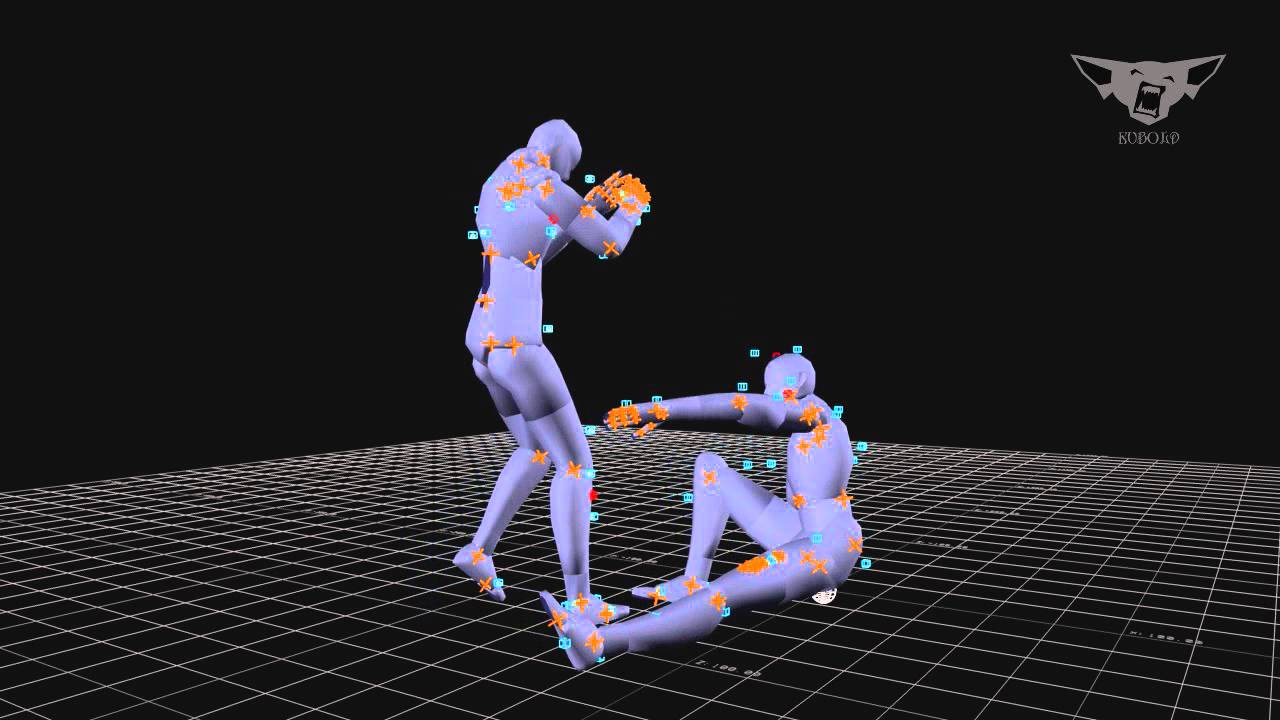Kubold mocap session raw footage - thai boxing 2 actors
