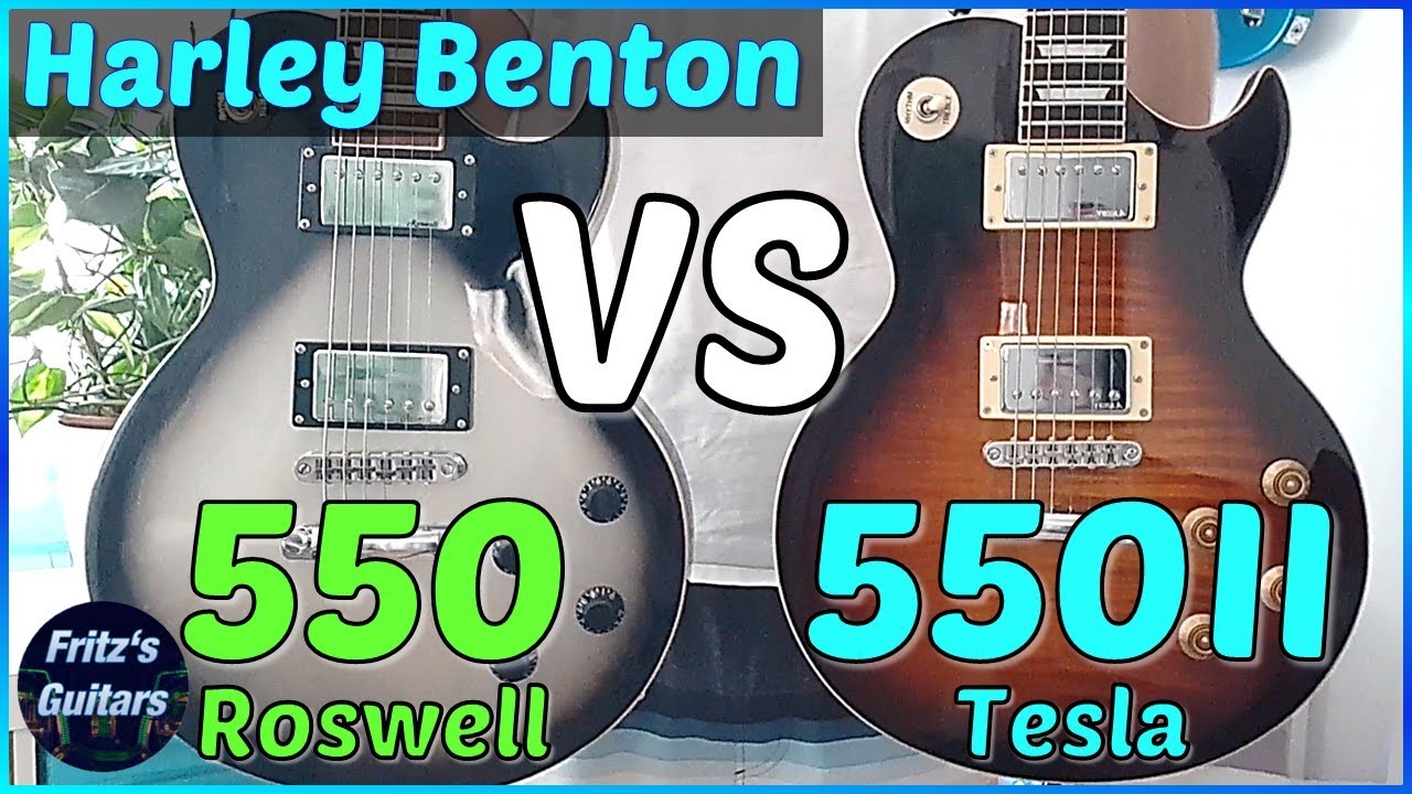 Harley Benton SC-550 vs SC-550 II - Side By Side Guitar Comparison Affordable Les Paul Styles