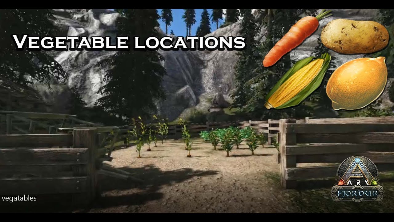 ARK Fjordur | Where to find ALL vegetables ( Citronal , Rockarrot , Longrass , Savoroot )