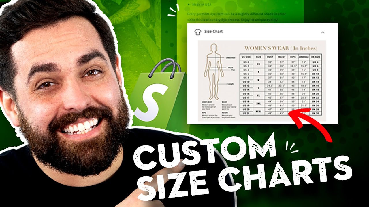 Как добавить таблицы размеров на страницу товара Shopify. ПРИЛОЖЕНИЕ НЕ НУЖНО!!