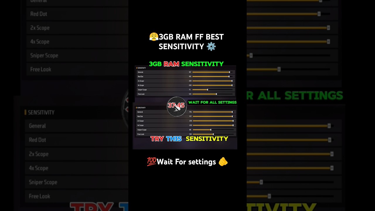 3gb Ram FF Sensitivity | optimize Your Setting⚙️3gb Ram device📱 2024⚡Best FF setting #freefire #tips