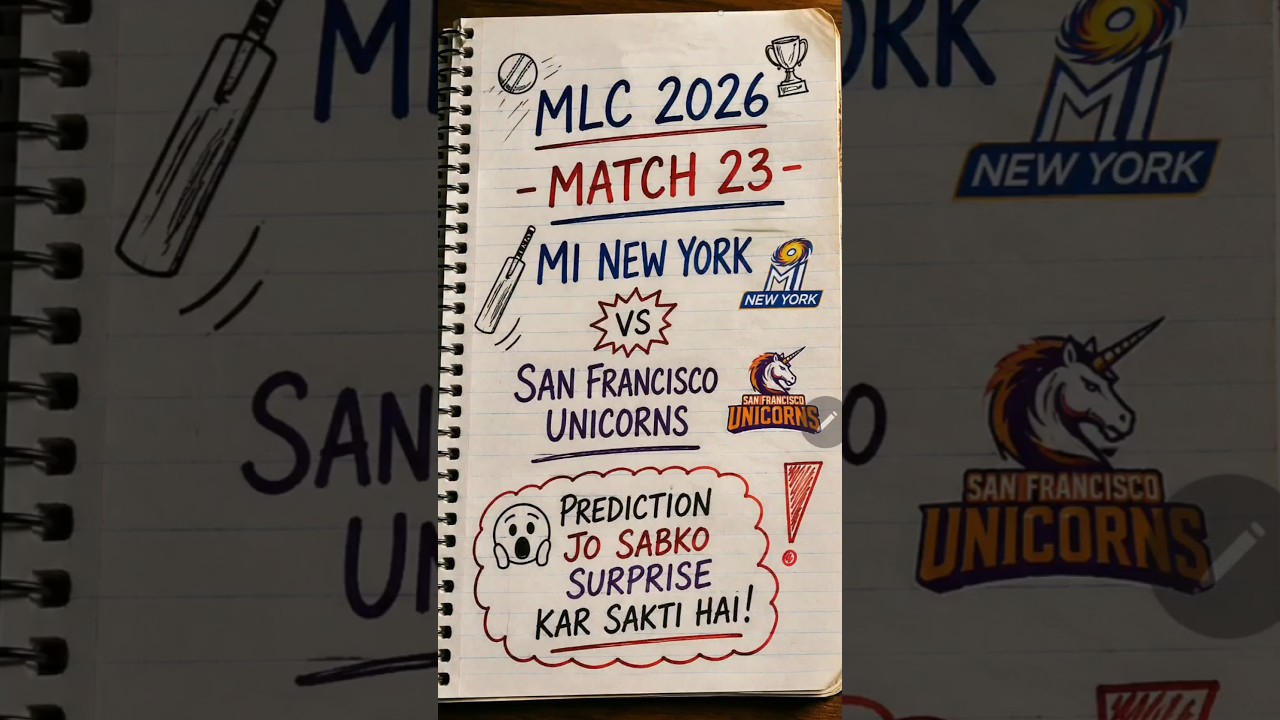 MLC 2026: MI New York vs San Francisco Unicorns Prediction ⚡ Winning Team? | Match 23 #Shorts