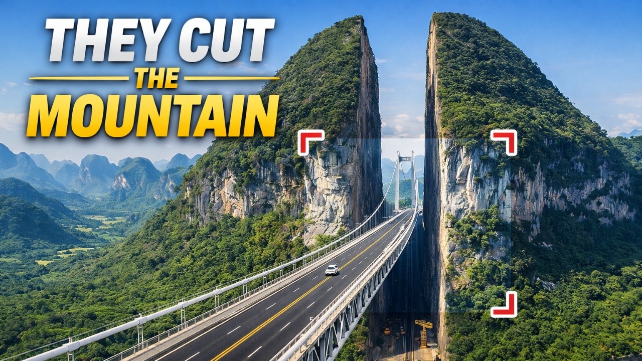 Cut the Mountain & Build the Bridge China's Most Dangerous Bridge Construction Impossible Artchitech