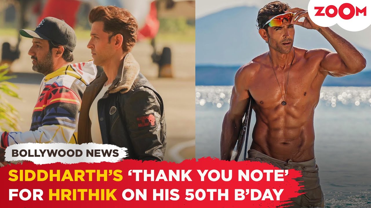 Hrithik Roshan’s 50th Birthday: ‘Fighter’ director Siddharth Anand pens a 'thank you note for him'