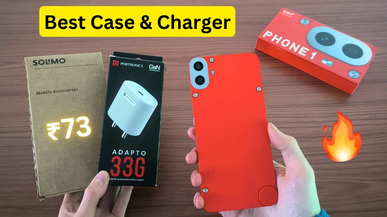 CMF Phone 1 Best Case & 33w Charger 🔥 | Portronics 33w Gan charger for Cmf Phone 1 / Nothing 2a