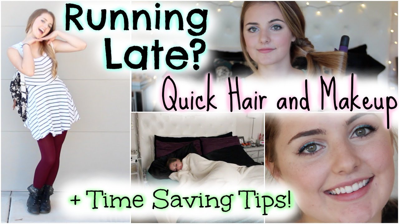 Running Late for School? Quick Hair & Makeup + Time Saving Tips! | HauteBrilliance