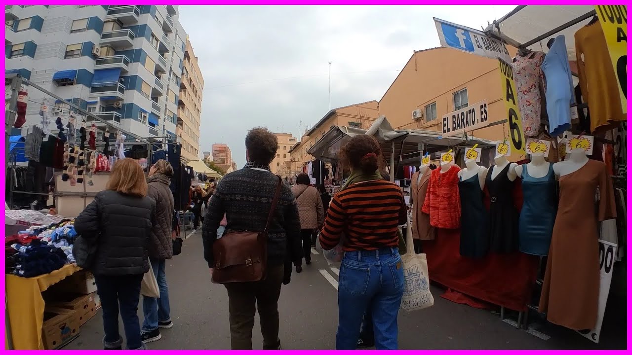 Virtual Walk through El Cabanyal Street Markets (Valencia) | POV