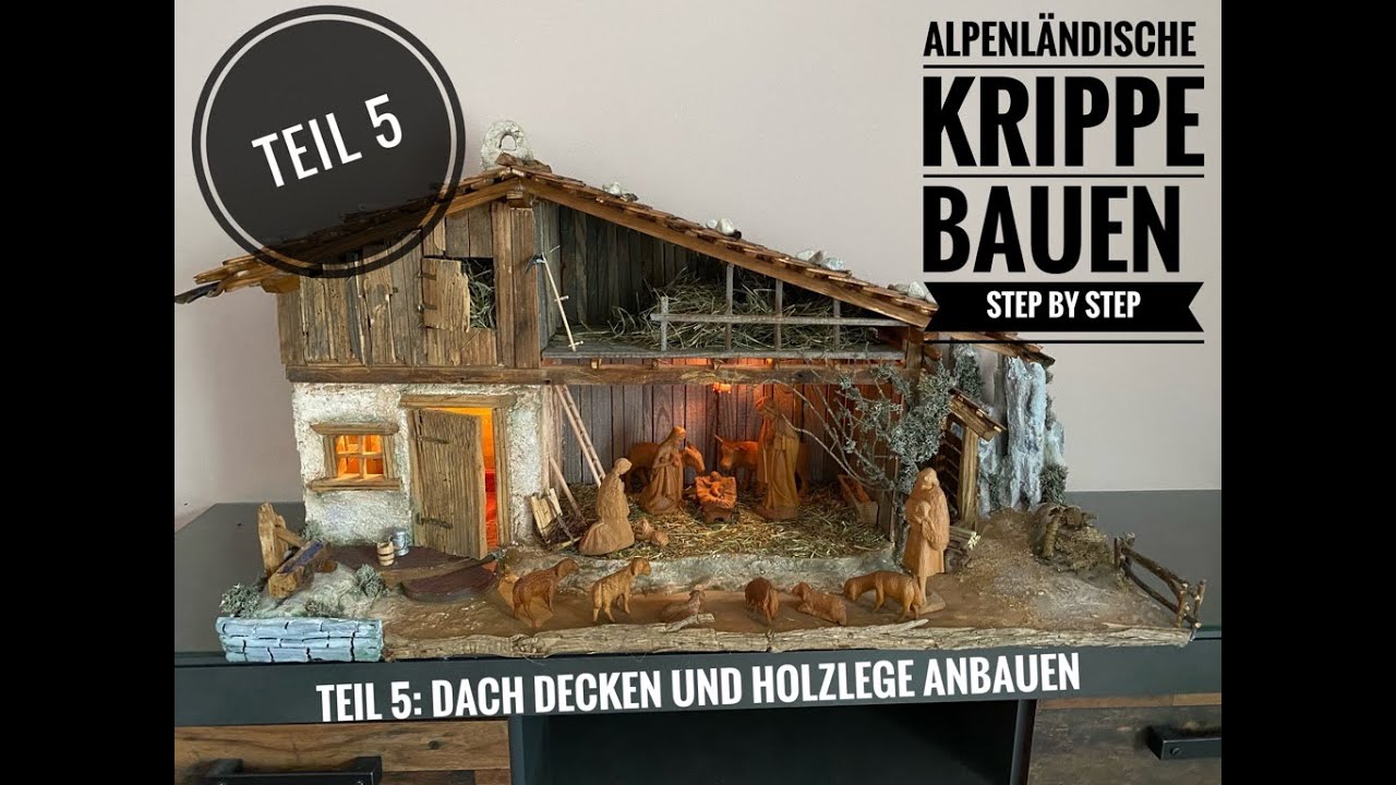 Alpenländische Krippe bauen, Step by Step, Teil 5 Dachschindeln herstellen, Holzlege bauen