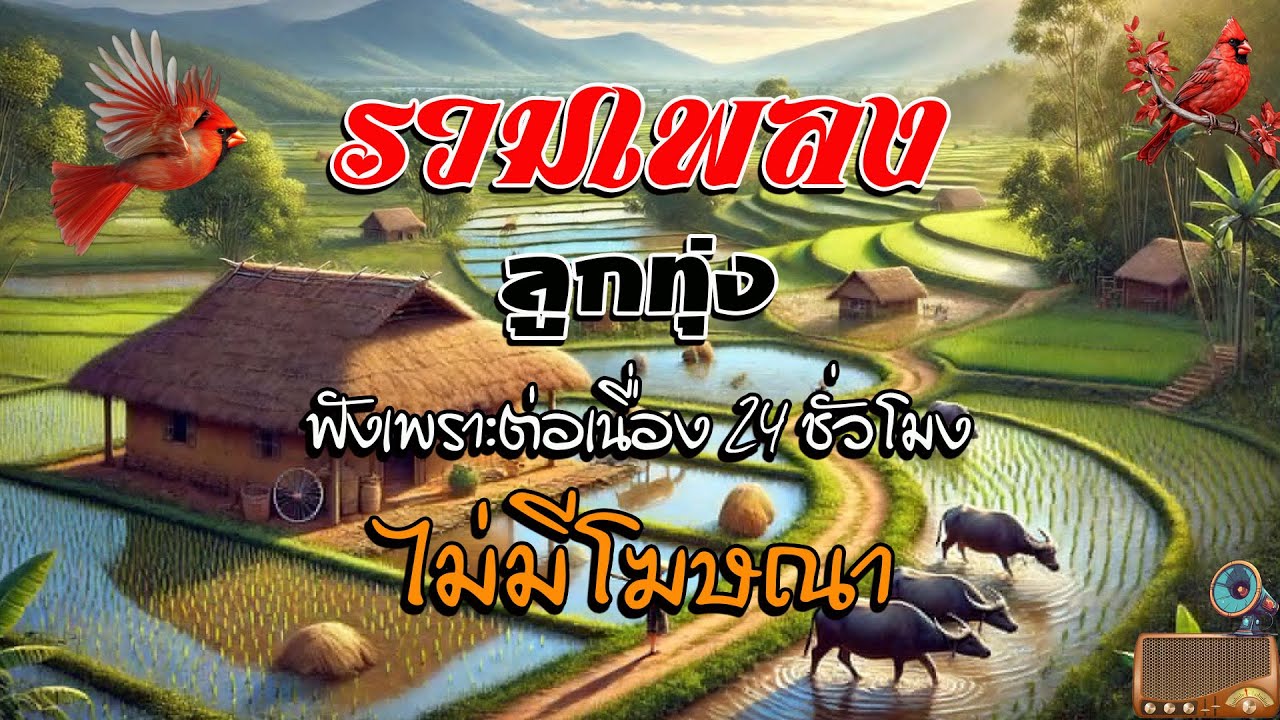 รวมเพลงลูกทุ่งฟังเพราะต่อเนื่อง 24 ชั่วโมง