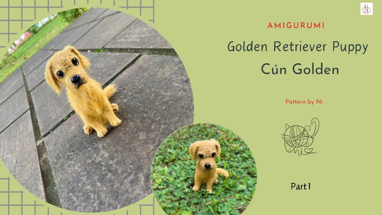 Crochet Golden Retriever Puppy Pattern | Part 1 | amigurumi crochet | Ni crochet
