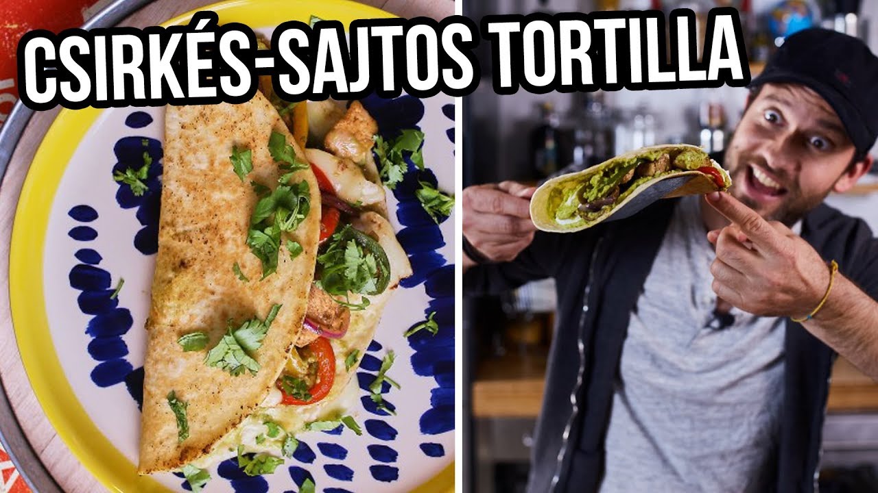 Csirkés tortilla tricolor paprikával és rengeteg sajttal