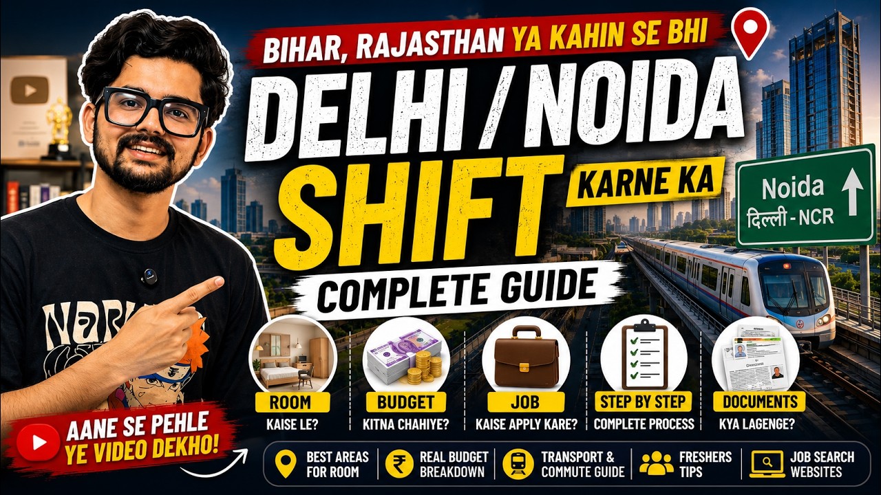 MOVING TO NOIDA/DELHI? Complete Relocation Guide for Freshers | How to find a job?