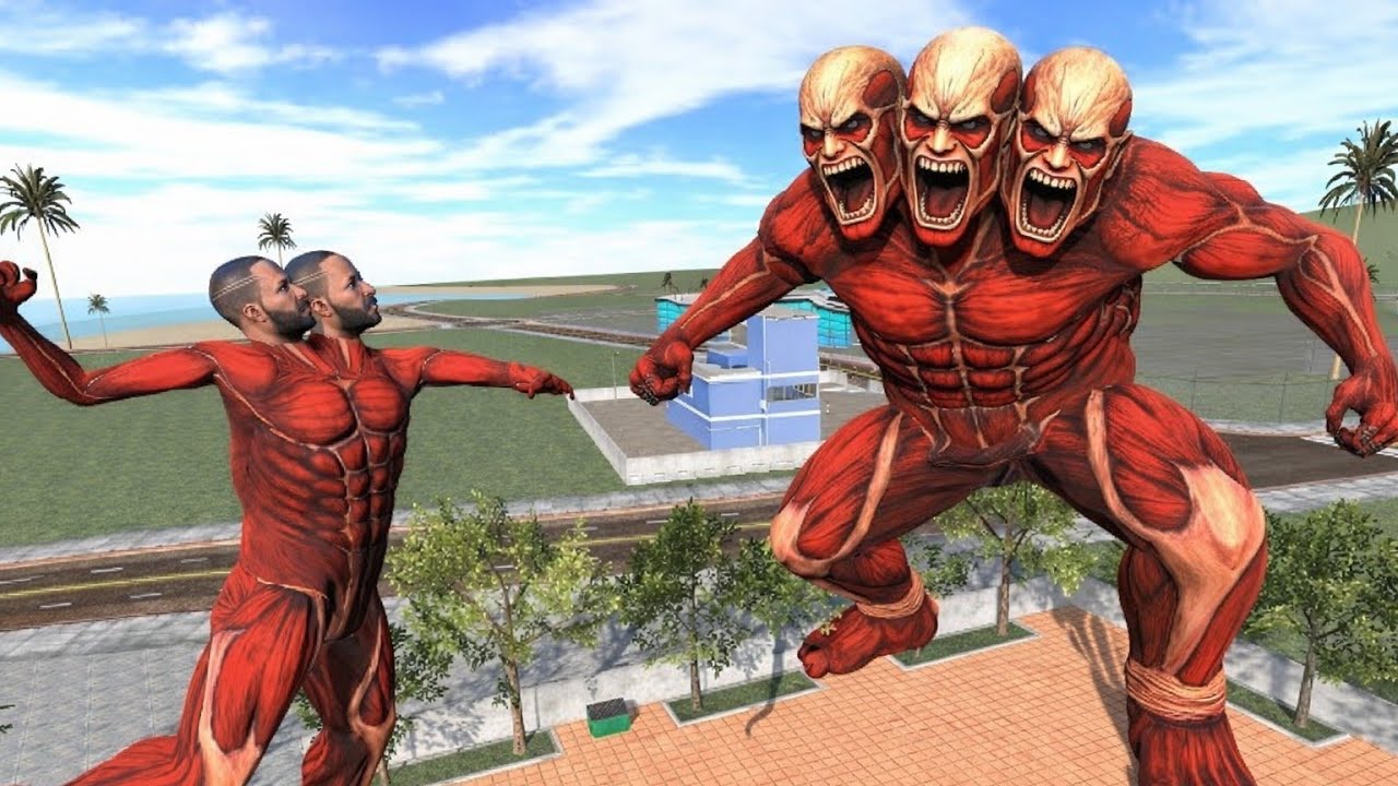 🤯 Franklin Become Titan To Kill Giant Titan In Indian Bike Driving 3D