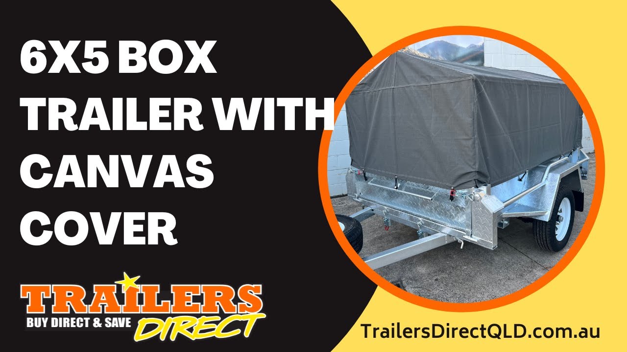 6x5 Box Trailer WIth Canvas Cover