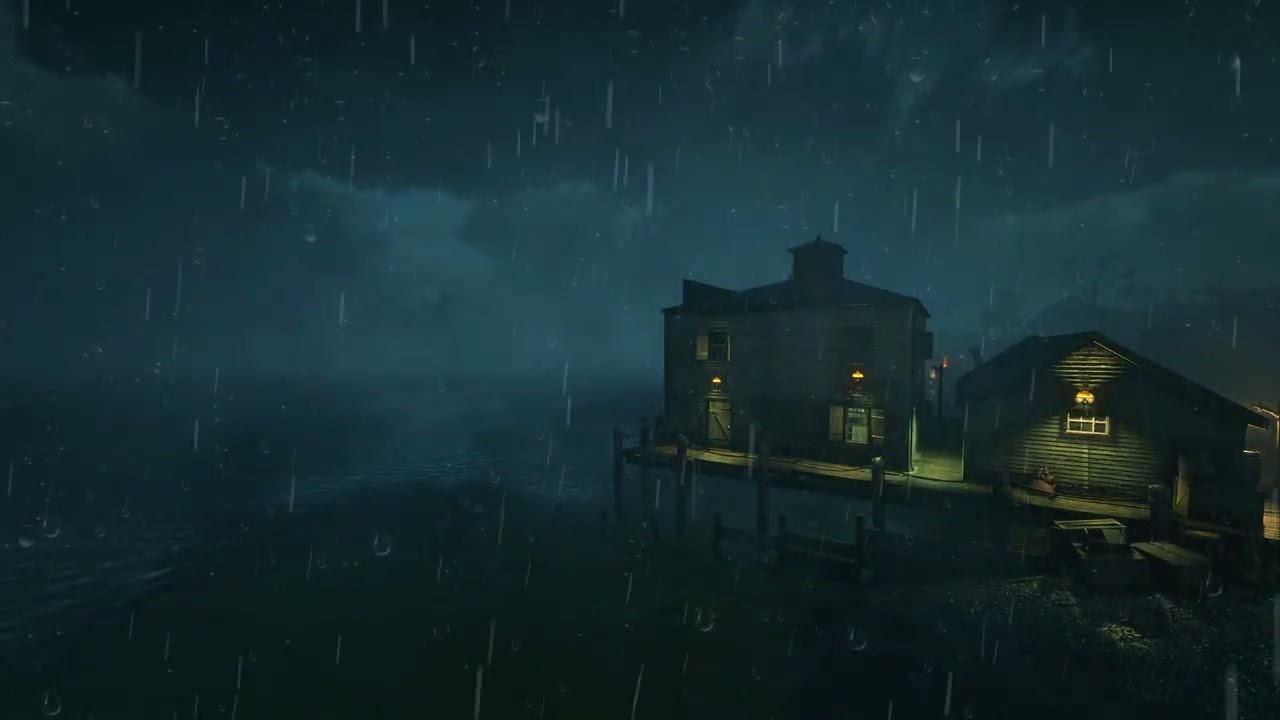 Heavy Rain at Midnight – Peaceful Thunder Sounds for Sleep and Calm