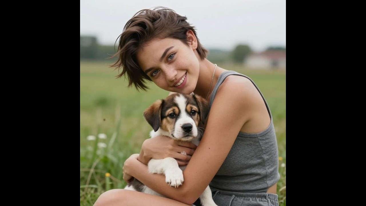 Mädel mit Hund