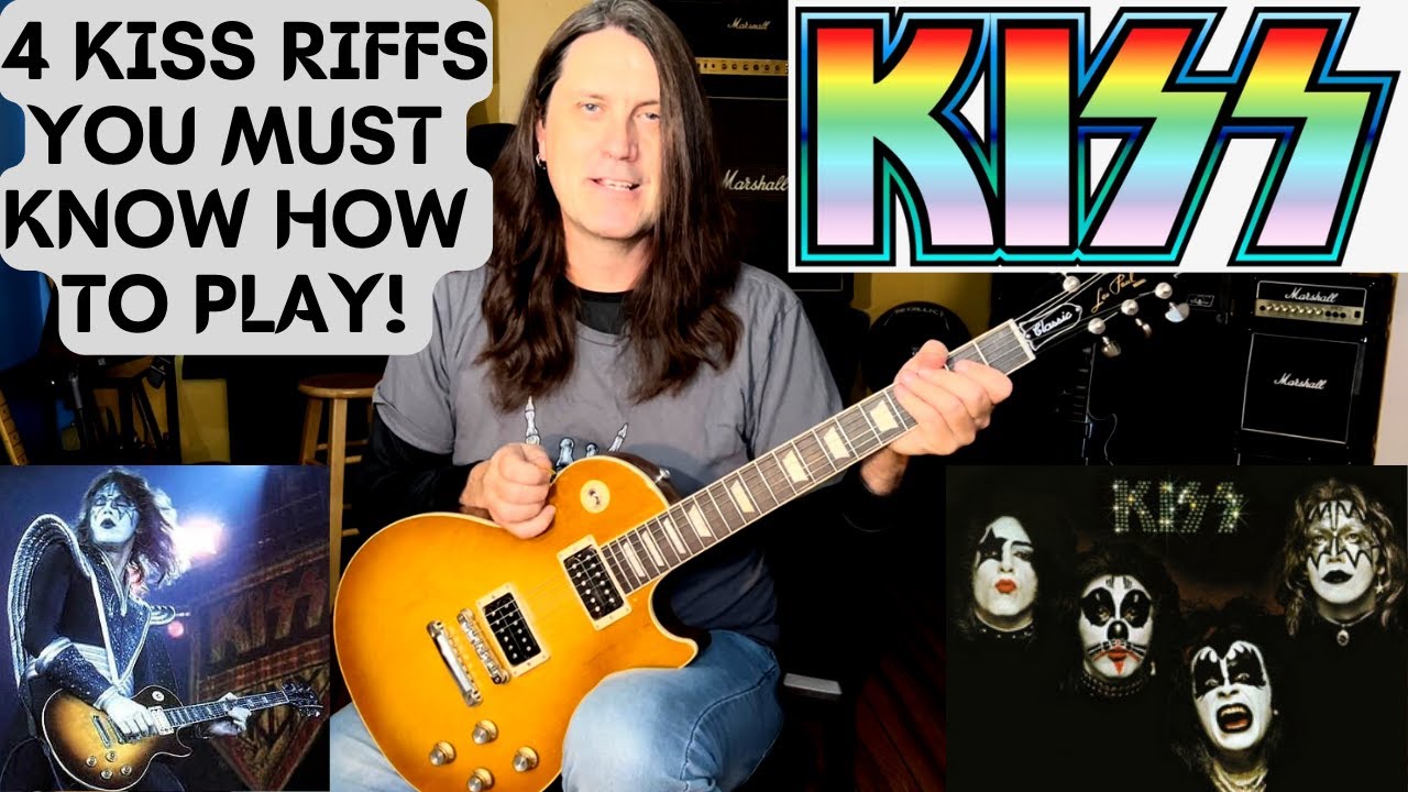4 KISS Riffs You Must Know How To Play - Black Diamond - Deuce - Firehouse - Cold Gin