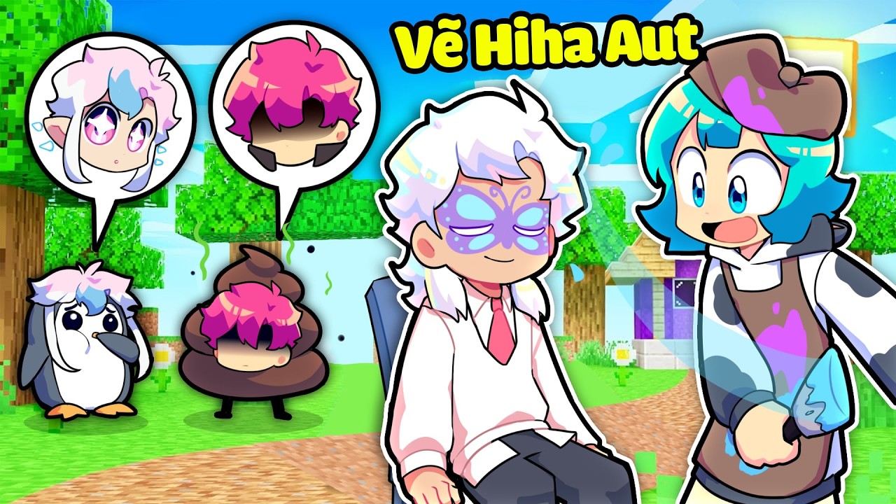Yummie và Hiha Vẽ HIHA AUT thành ĐỘNG VẬT Trong Minecraft 🤣😂