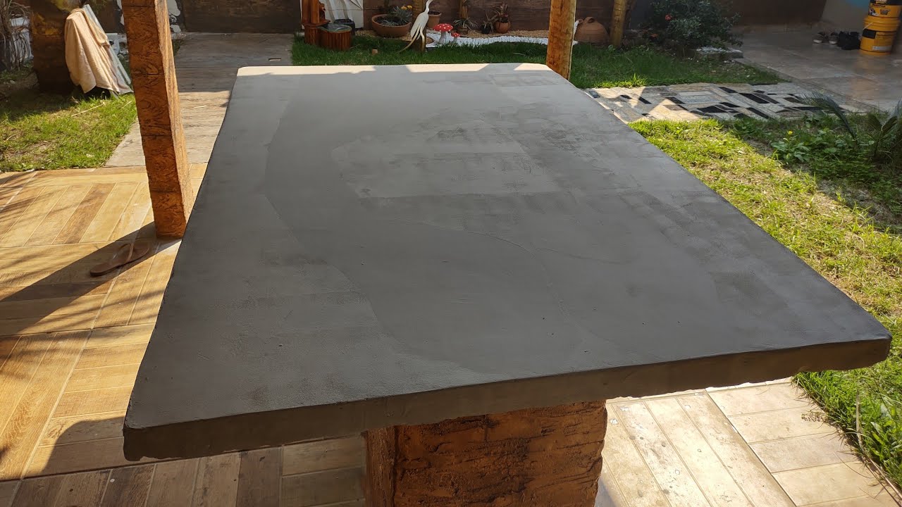 COMO FAZER TAMPO DE MESA DE CONCRETO -  DICAS  BANCADA PARA PIA - ILHA DE CONCRETO - DIY TAMPO MESA