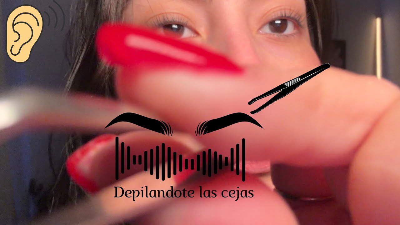 ASMR en Español🧸💤 te depilo las cejas y carita🤌🏻🥹