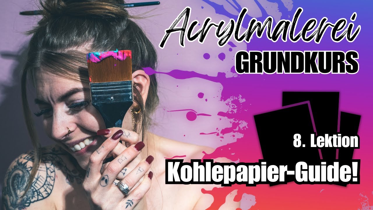 Motive übertragen mit Kohlepapier | Acrylmalerei für Anfänger | Lektion 8 von 31
