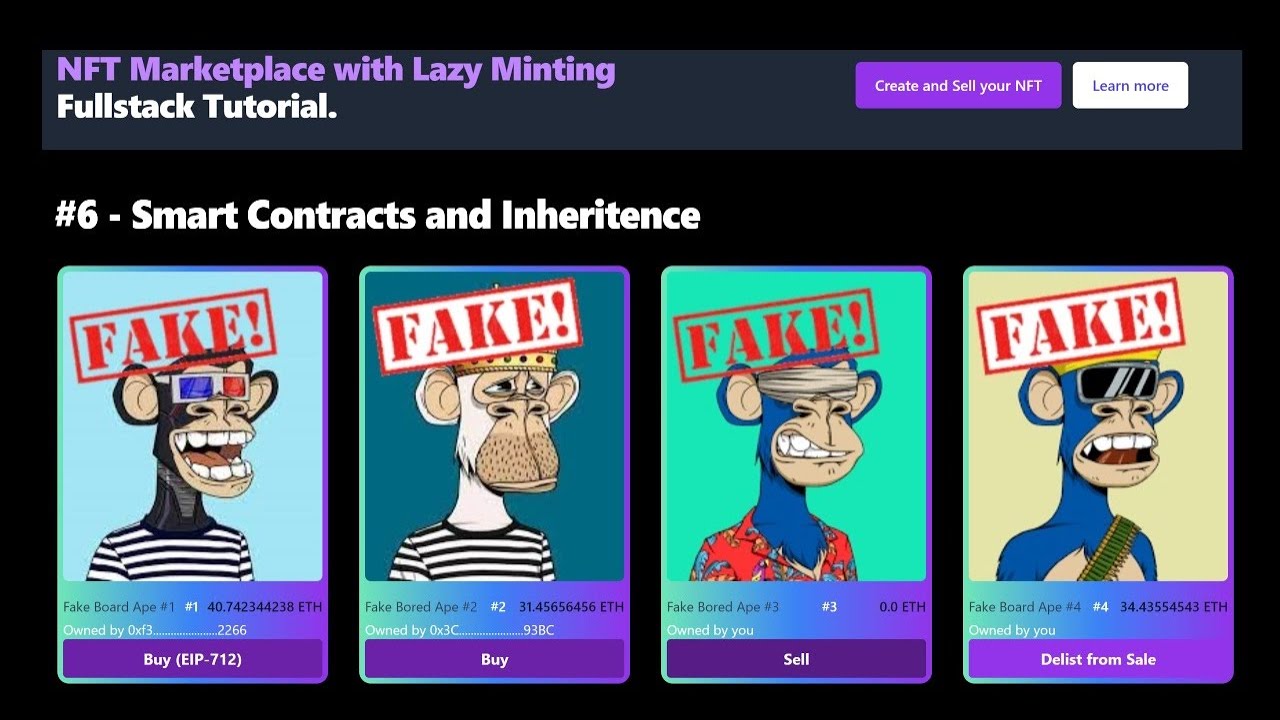 NFT Marketplace with Lazy Minting #6 Smart Contracts and Inheritence