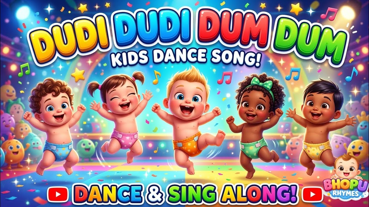 Dudi Dudi Dum Dum👼⭐💕 | Fun Baby Dance Song | #dudidudidam #nurseryrhymes #ytshorts #kidssongs #cute