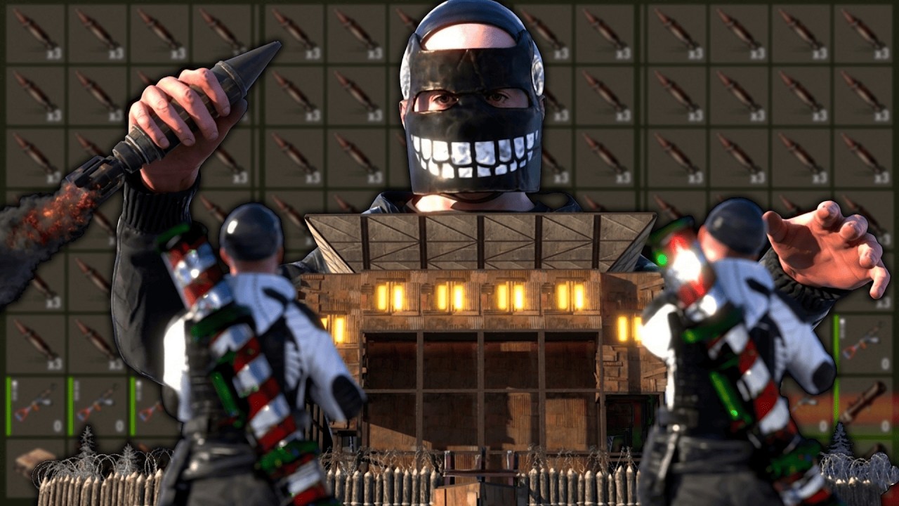 RUST - PEGAMOS DOIS BAUS DE ROCKET DESSE TIME!!! (Parte 1)