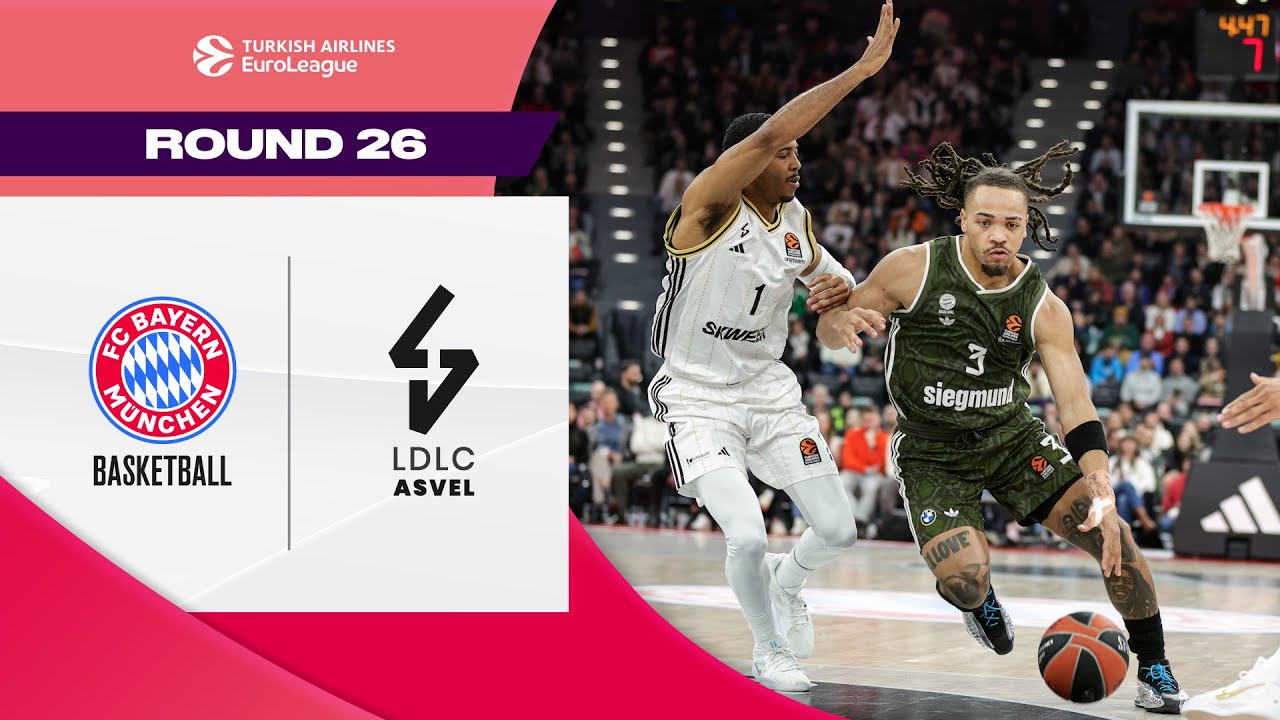GERMAN Wall STANDS TALL | Bayern Munich  - LDLC Asvel | BASKETBALL HIGHLIGHTS R26 2024-25