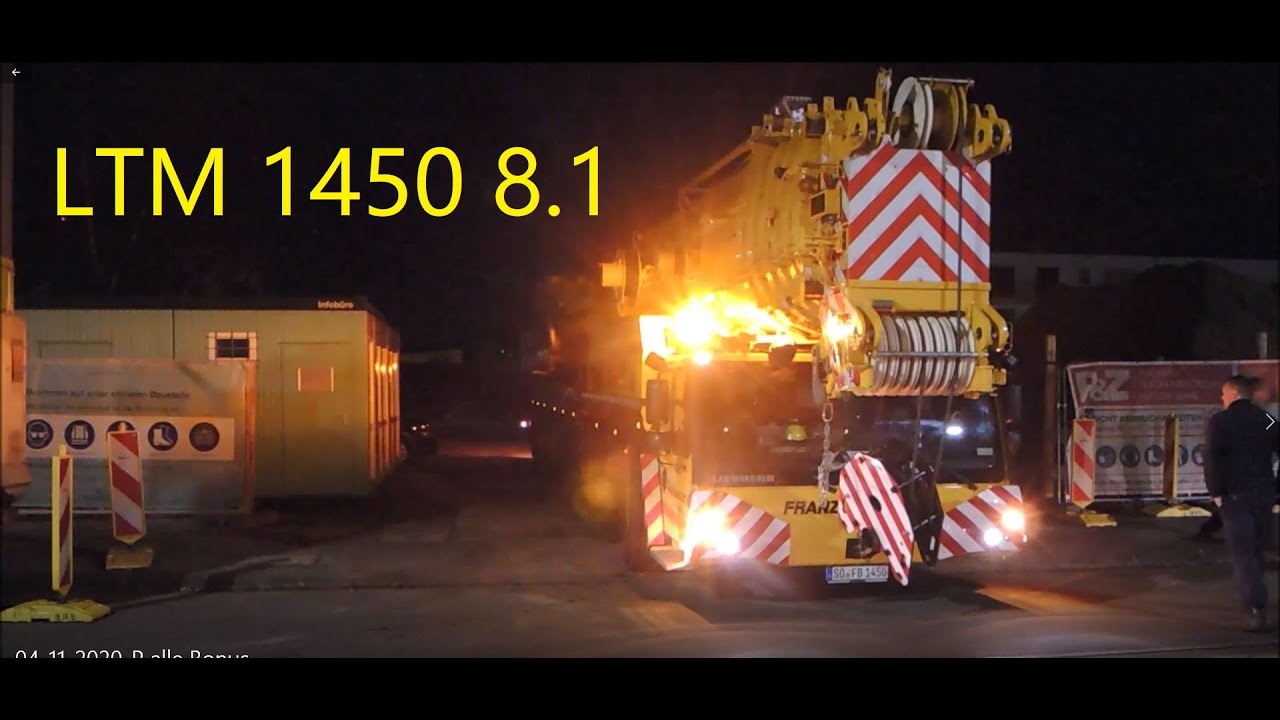 Liebherr crane LTM 1450 8.1 starting at 5:30 am