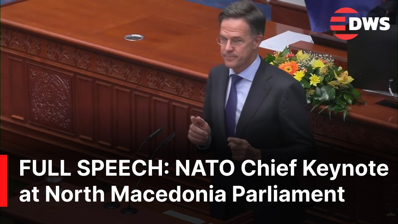 FULL KEYNOTE SPEECH: Rutte Delivers Major NATO Security Address to North Macedonia Parliament | AC1G