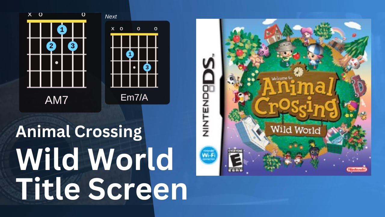 Animal Crossing Wild World - Main Theme - Guitar Chord Tutorial (ver. 2)