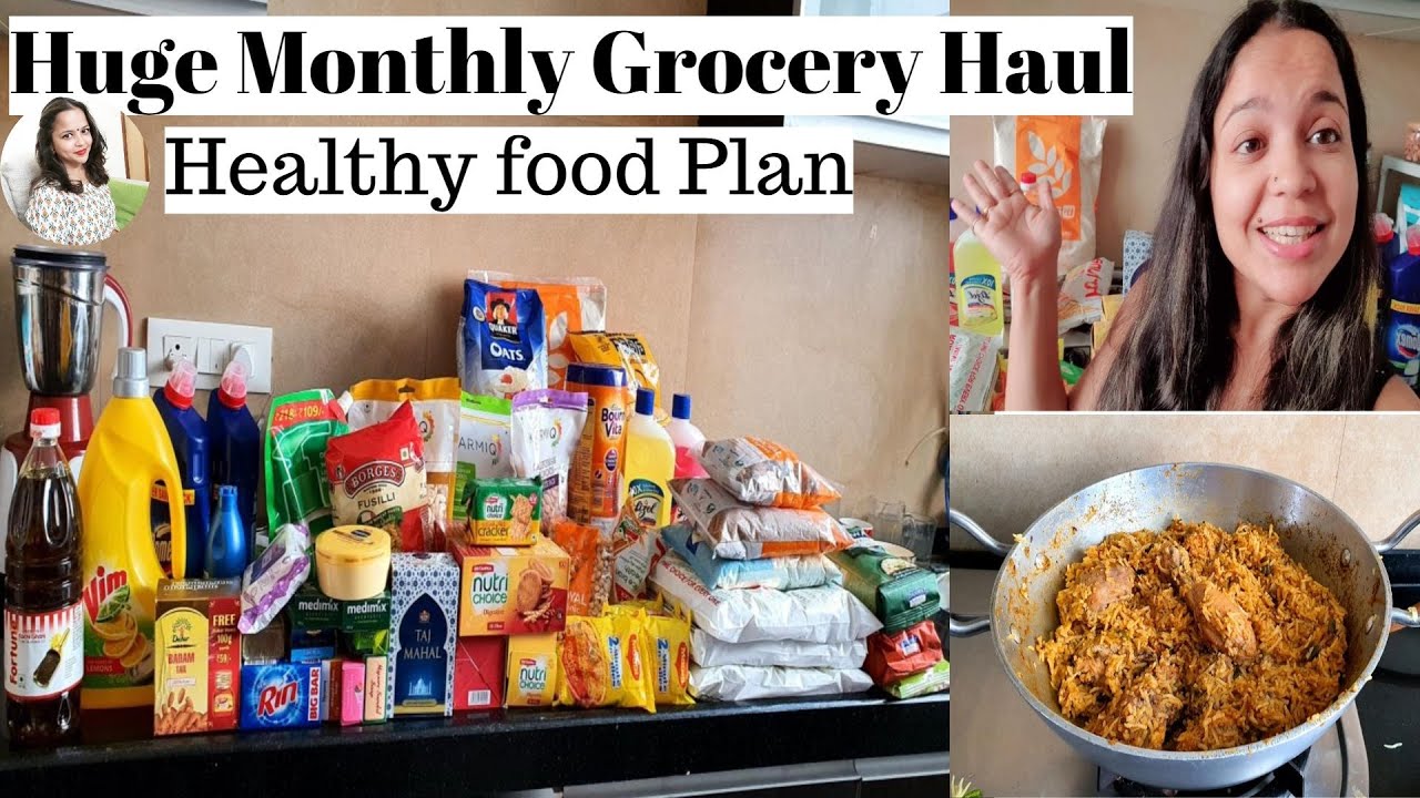 Indian Monthly Grocery Shopping & Haul-Healthy Food Stuff || Indian Style Chicken Fried Rice