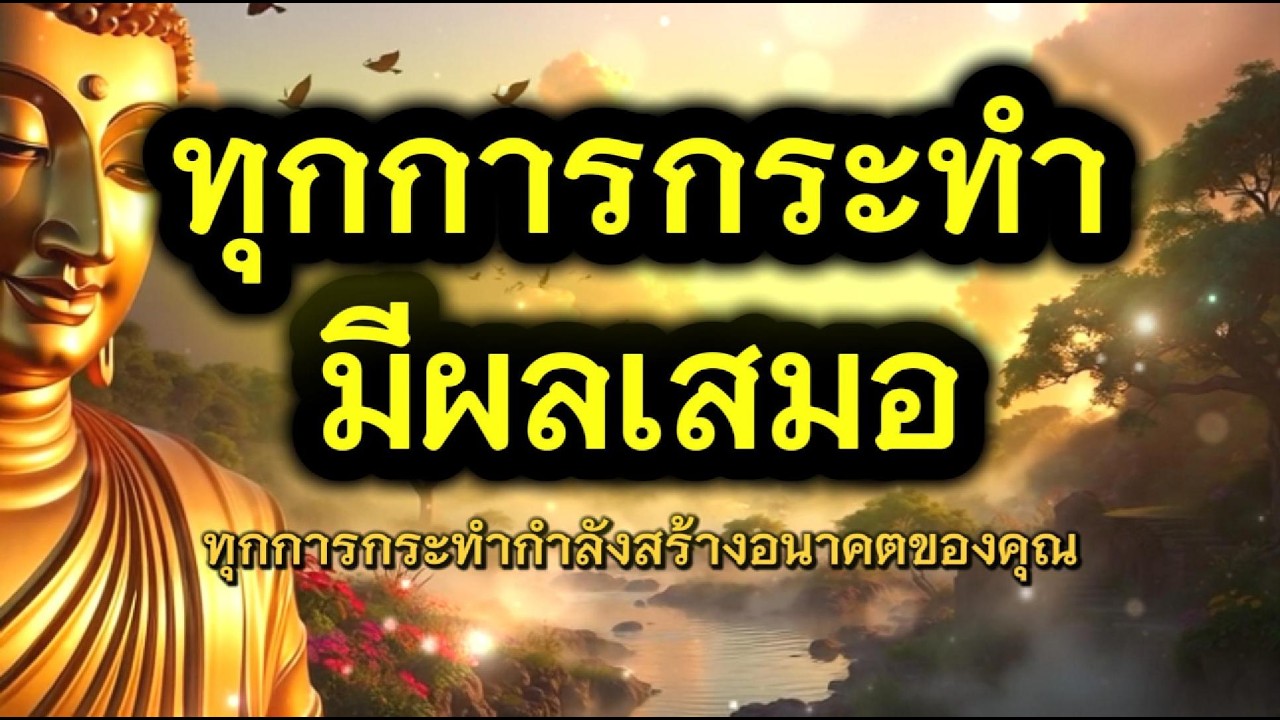 ทุกการกระทำมีผลเสมอทุกการกระทำกำลังสร้างอนาคตของคุณ