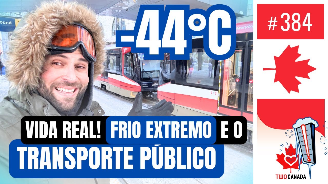 PERRENGUE? Como funciona o TRANSPORTE PÚBLICO no CANADÁ no FRIO EXTREMO? Calgary, Sobrevivência #384