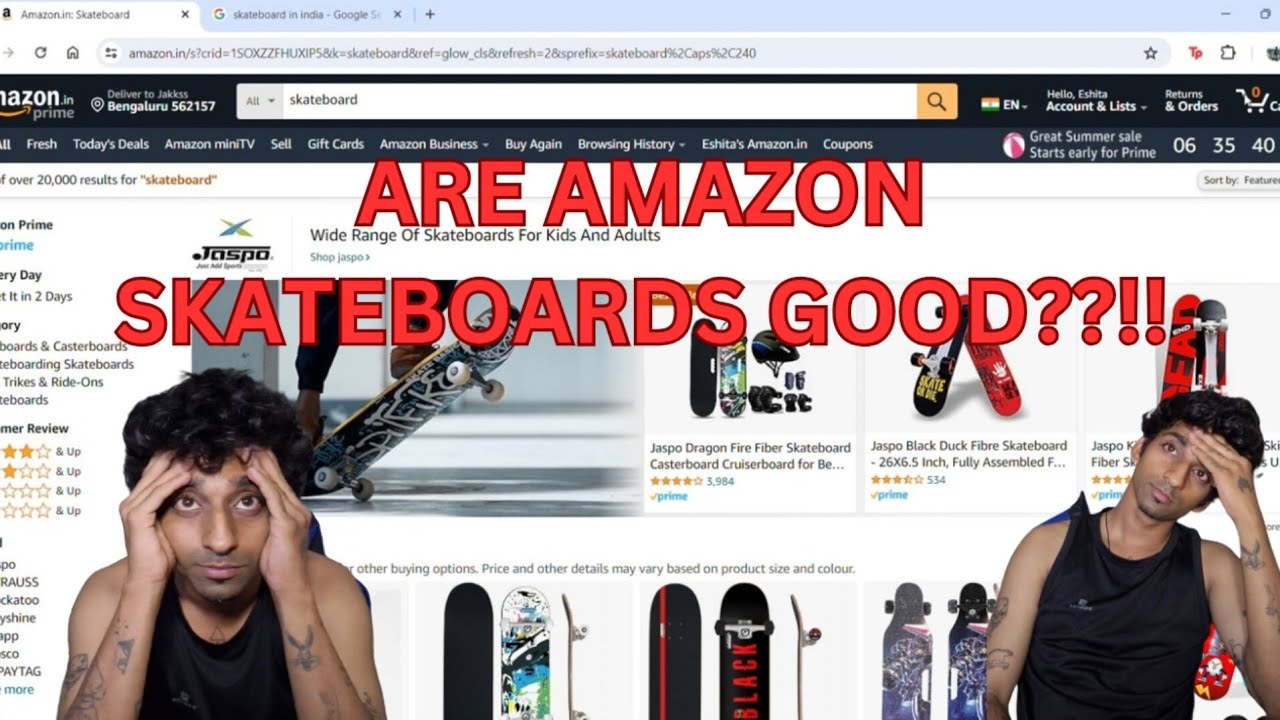 Are AMAZON SKATEBOARDS GOOD??!! | Indian skateboarder | Jakkss