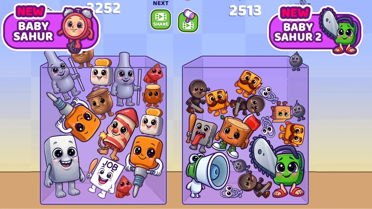 BRAINROT: MERGE FELLAS 2 modes ❗❓ / BABY SAHUR 1 VS BABY SAHUR 2 | Italian Brainrot Gameplay 😂