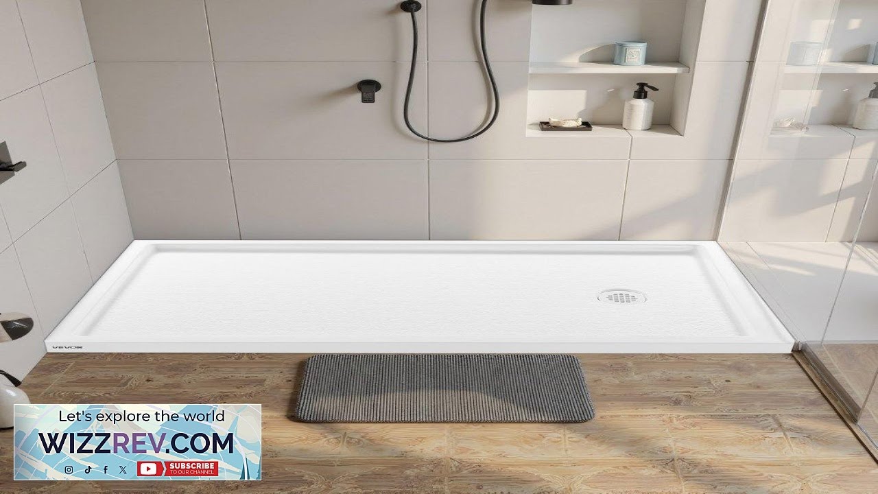 VEVOR Shower Pan 60 L x 32 W Single Threshold Shower Base