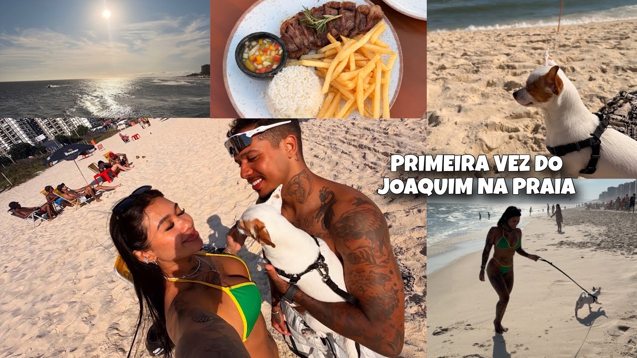 NOSSO DOMINGO - LEVAMOS JOAQUIM PARA A PRAIA PELA PRIMEIRA VEZ 