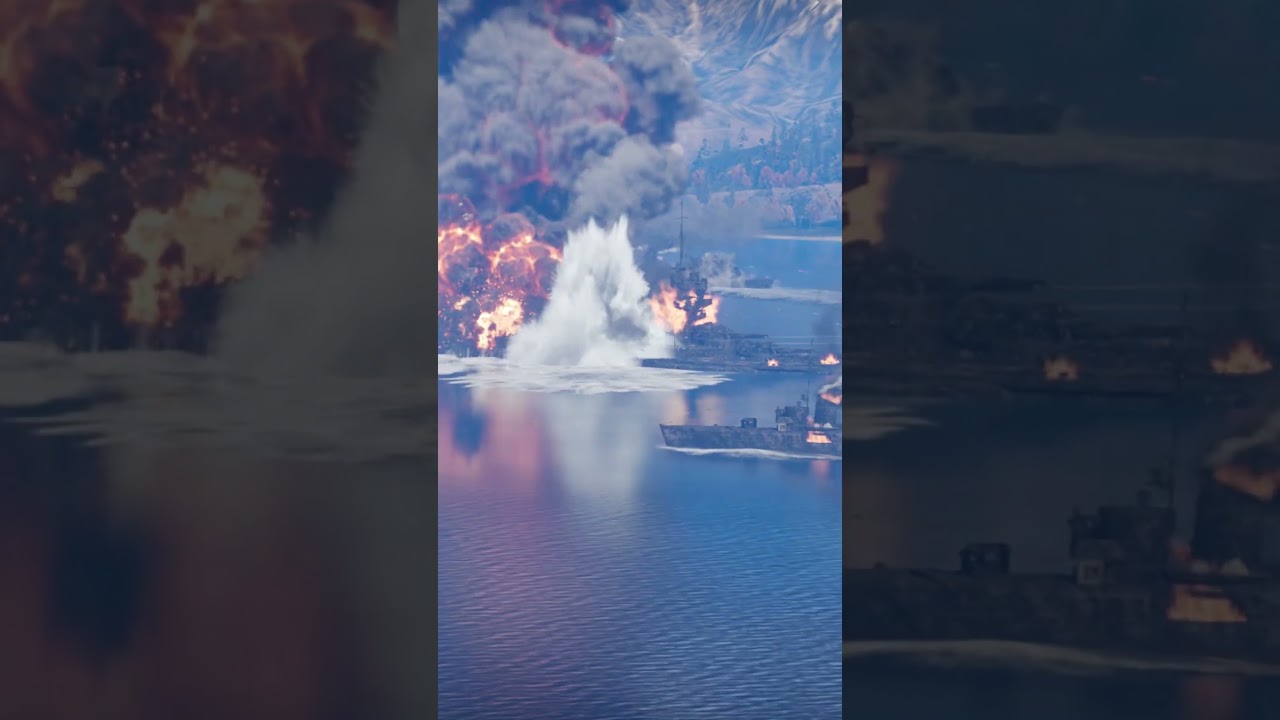 Russian SU-39 Destroyed USS Warship #warthunder #usmilitarycombat