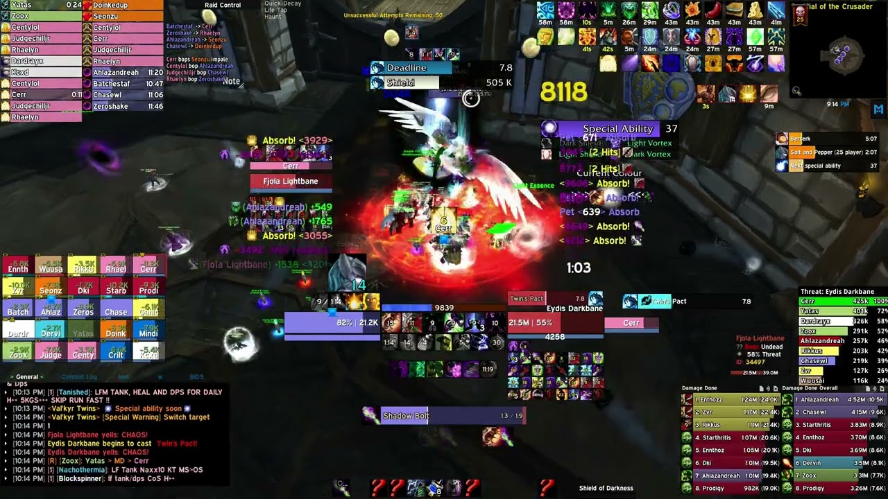 #1 World DPS Twin Val'kyr | Wrath of the Lich King Affliction Warlock