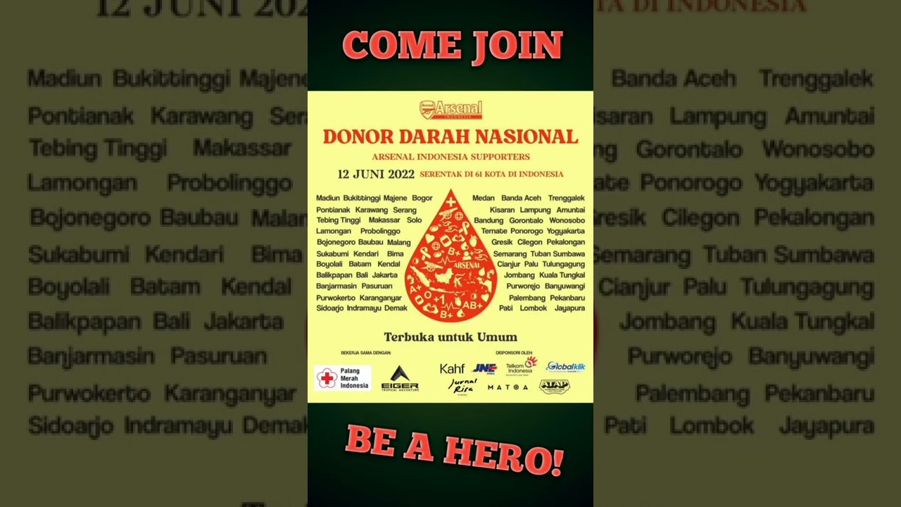 AIS Donor Darah Nasional 2022 #arsenal #coyg #aisdondarnas #donordarah