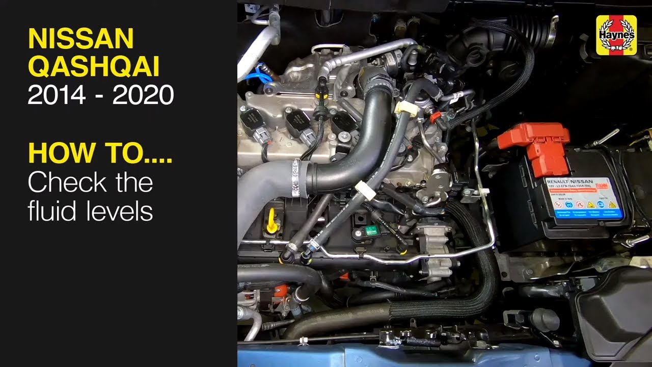 Nissan Qashqai (2014 - 2020) - Check the fluid levels