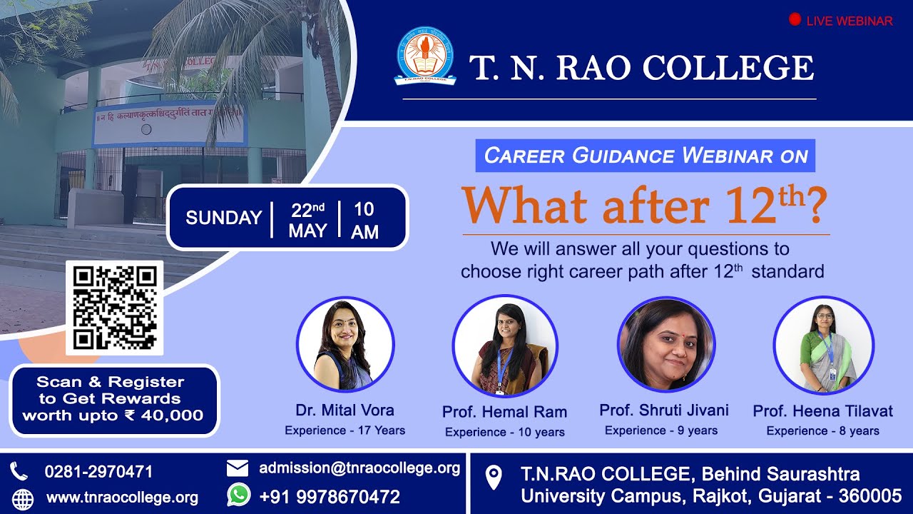 What after 12th? Free Guidance Webinar for 12th pass-out students.