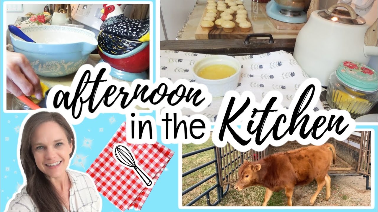 She's not a real person!? 😆 Homemade Lemon Muffins | Afternoon in a Country Kitchen | Homemaking