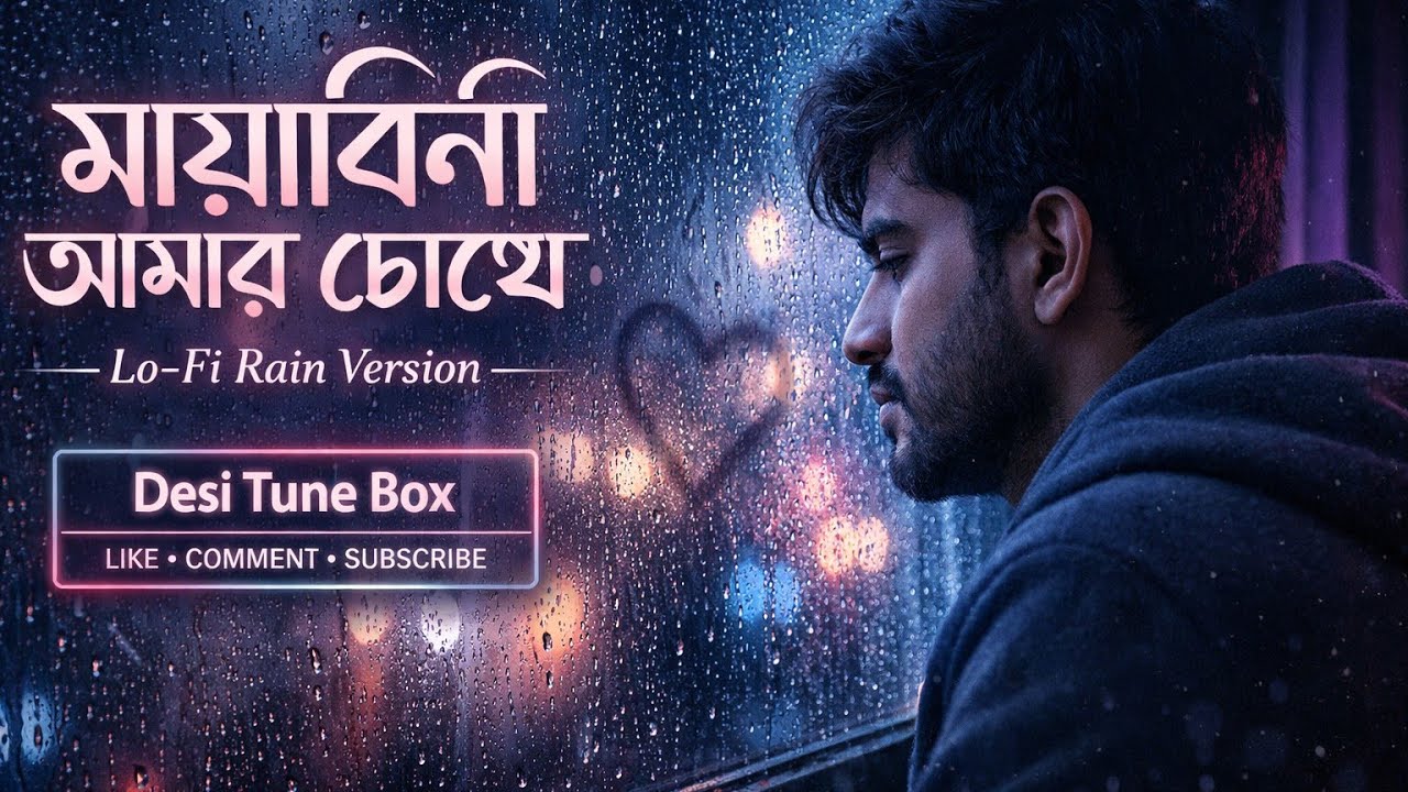 মায়াবিনী আমার চোখে | Bengali LoFi Rain Version 🌧️💙 | Sad Romantic Chill Beat | @tunebox4i 