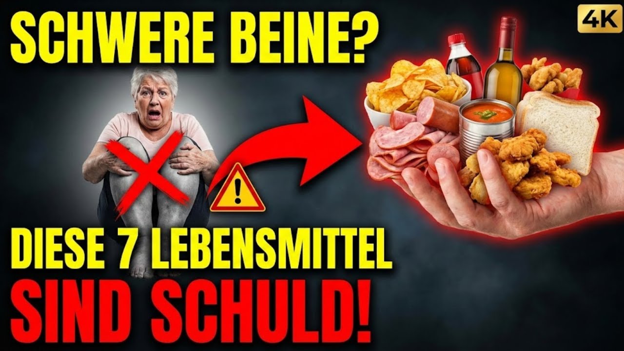 Schwere Beine wie Blei? Diese 7 Lebensmittel sind schuld!