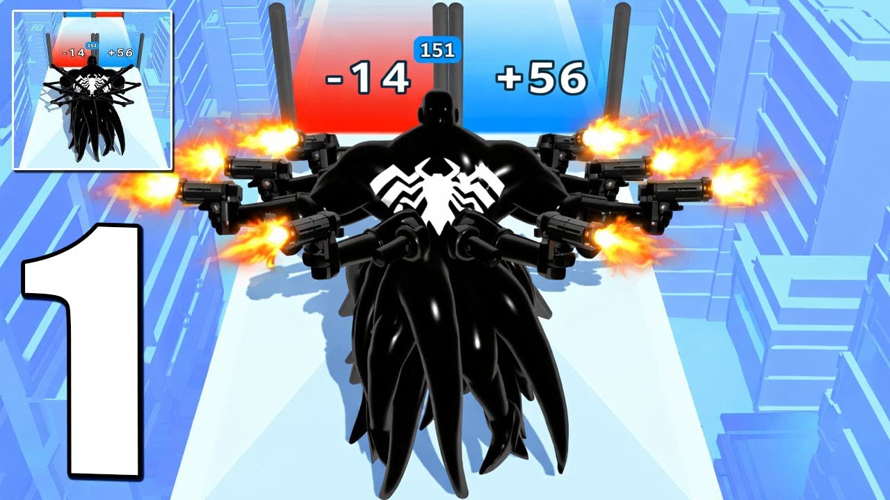 Venom Run 3D - Gameplay Walkthrough Part 1 - Running Game , Update Power Hero (Android,iOS)
