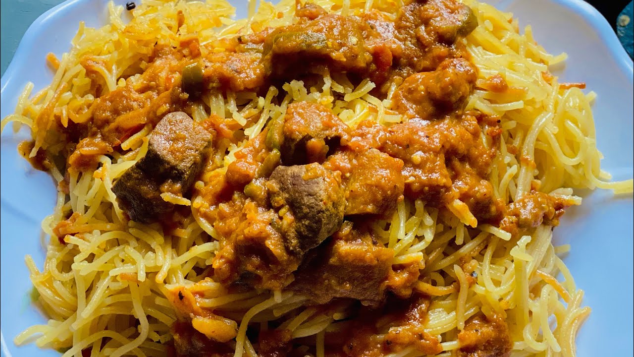 Jinsi ya kupika tambi iriki na maini (spaghetti & liver recipe)