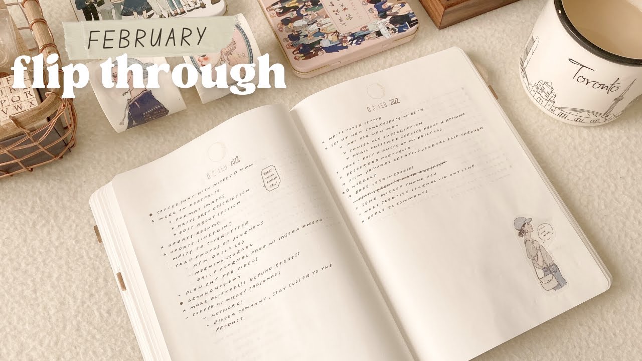 February in my Bullet Journal ✸ 2022 Stalogy Flip Through